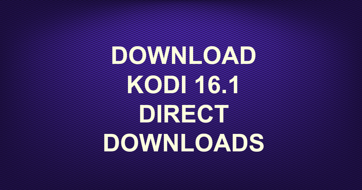 download kodi 16.1 for mac
